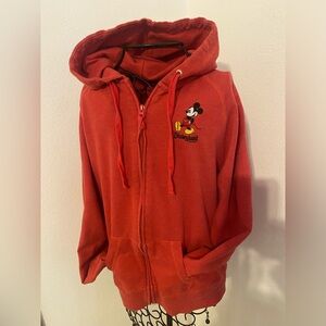 Disneyland resort, red, women’s, vintage, Mickey Mouse hoodie, size L